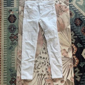 Stradivarius skinny jeans, white, size 6
